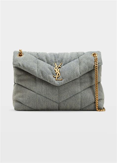 ysl crossbody grey|YSL denim crossbody.